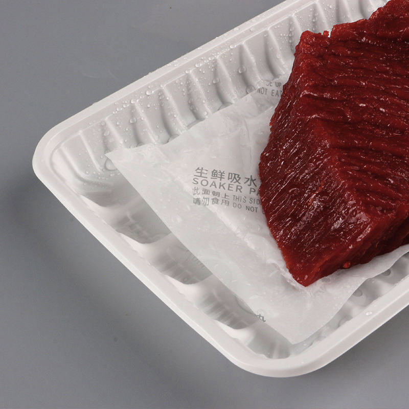 Perforated film meat soaker absorb meat pack pad for poultry