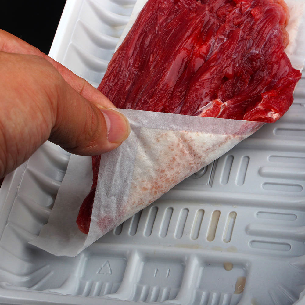 Wholesale Eco-friendly universal fabric material disposable blood absorbent meat soaker pad for food
